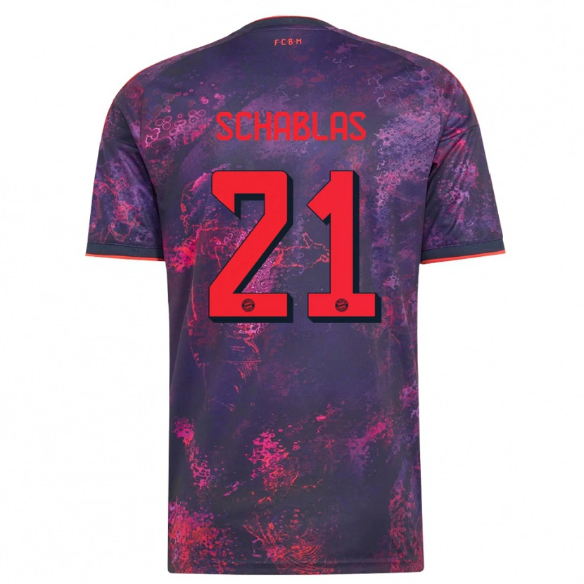 Danxen Hombre Camiseta Matteo Schablas #21 Rojo Morado Equipación Tercera 2026/27 La Camisa