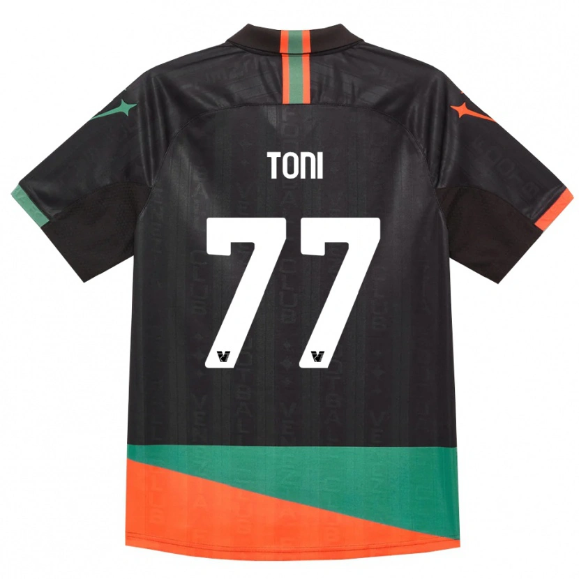Danxen Mujer Camiseta Toni Fernández #77 Negro Naranja Verde 1ª Equipación 2026/27 La Camisa