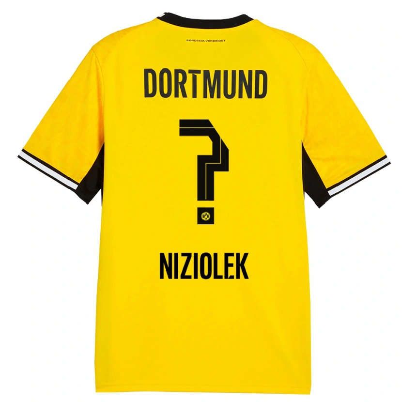 Danxen Mujer Camiseta Alex Niziolek #0 Amarillo Negro Blanco 1ª Equipación 2026/27 La Camisa