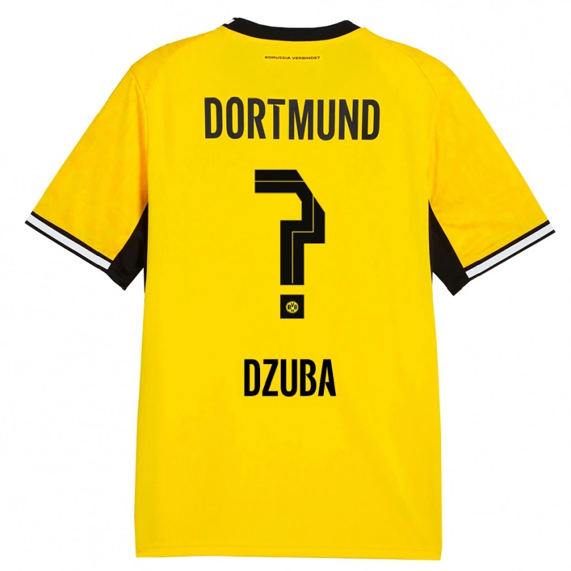 Danxen Mujer Camiseta Fabian Dzuba #0 Amarillo Negro Blanco 1ª Equipación 2026/27 La Camisa