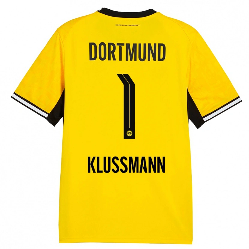 Danxen Mujer Camiseta Leon Klußmann #1 Amarillo Negro Blanco 1ª Equipación 2026/27 La Camisa
