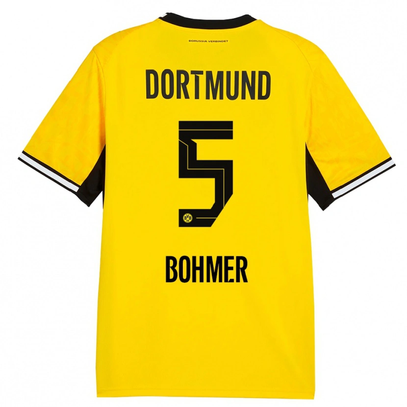 Danxen Mujer Camiseta Tim Bohmer #5 Amarillo Negro Blanco 1ª Equipación 2026/27 La Camisa