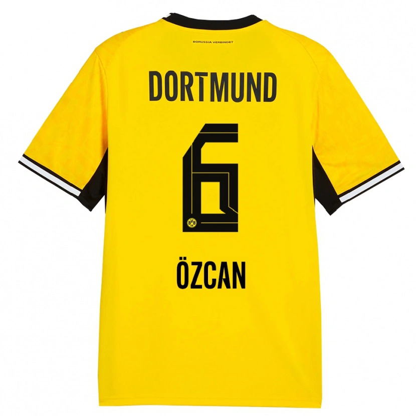 Danxen Mujer Camiseta Salih Ozcan #6 Amarillo Negro Blanco 1ª Equipación 2026/27 La Camisa