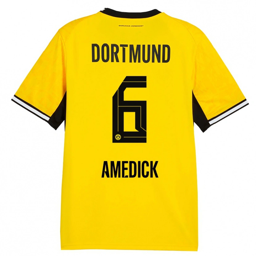 Danxen Mujer Camiseta Maik Amedick #6 Amarillo Negro Blanco 1ª Equipación 2026/27 La Camisa