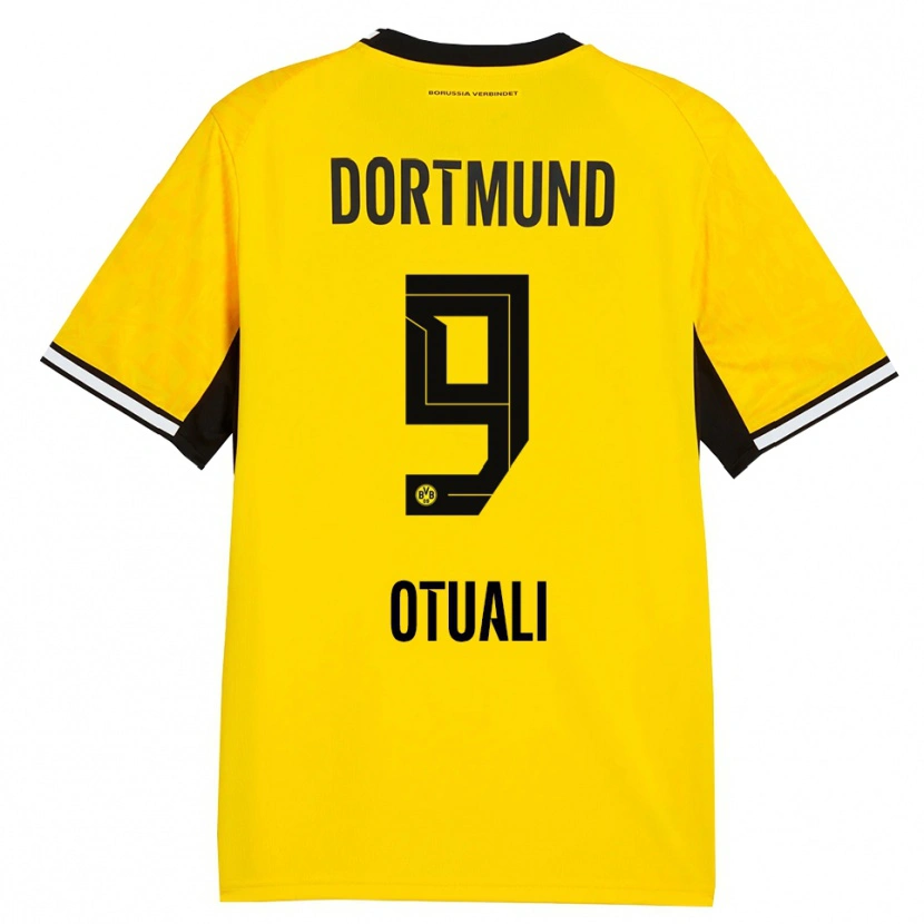 Danxen Mujer Camiseta Moses Otuali #9 Amarillo Negro Blanco 1ª Equipación 2026/27 La Camisa