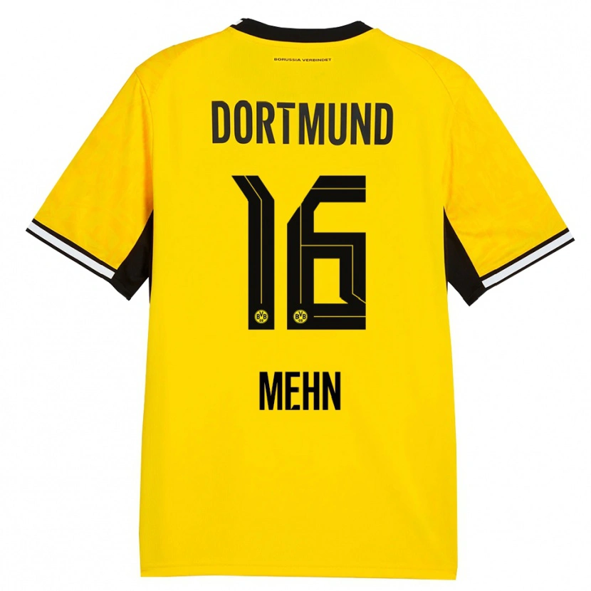 Danxen Mujer Camiseta Phil Josef Mehn #16 Amarillo Negro Blanco 1ª Equipación 2026/27 La Camisa