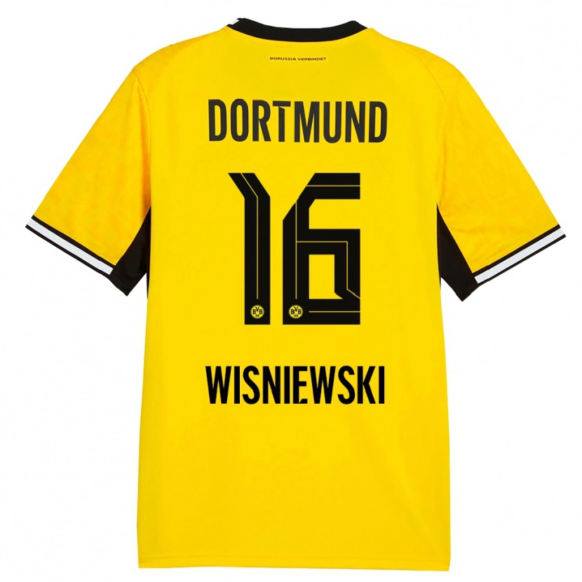 Danxen Mujer Camiseta Lucy Wisniewski #16 Amarillo Negro Blanco 1ª Equipación 2026/27 La Camisa