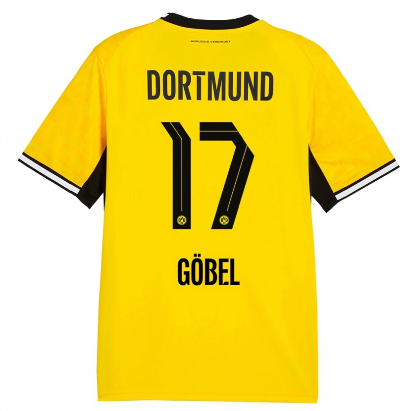 Danxen Mujer Camiseta Patrick Göbel #17 Amarillo Negro Blanco 1ª Equipación 2026/27 La Camisa