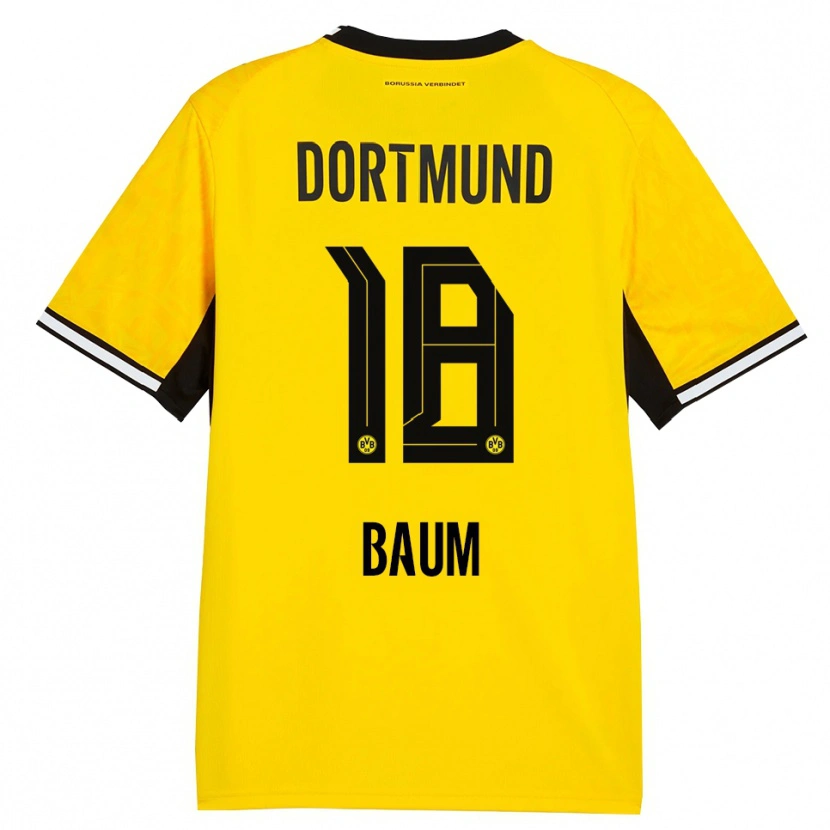 Danxen Mujer Camiseta Celina Baum #18 Amarillo Negro Blanco 1ª Equipación 2026/27 La Camisa