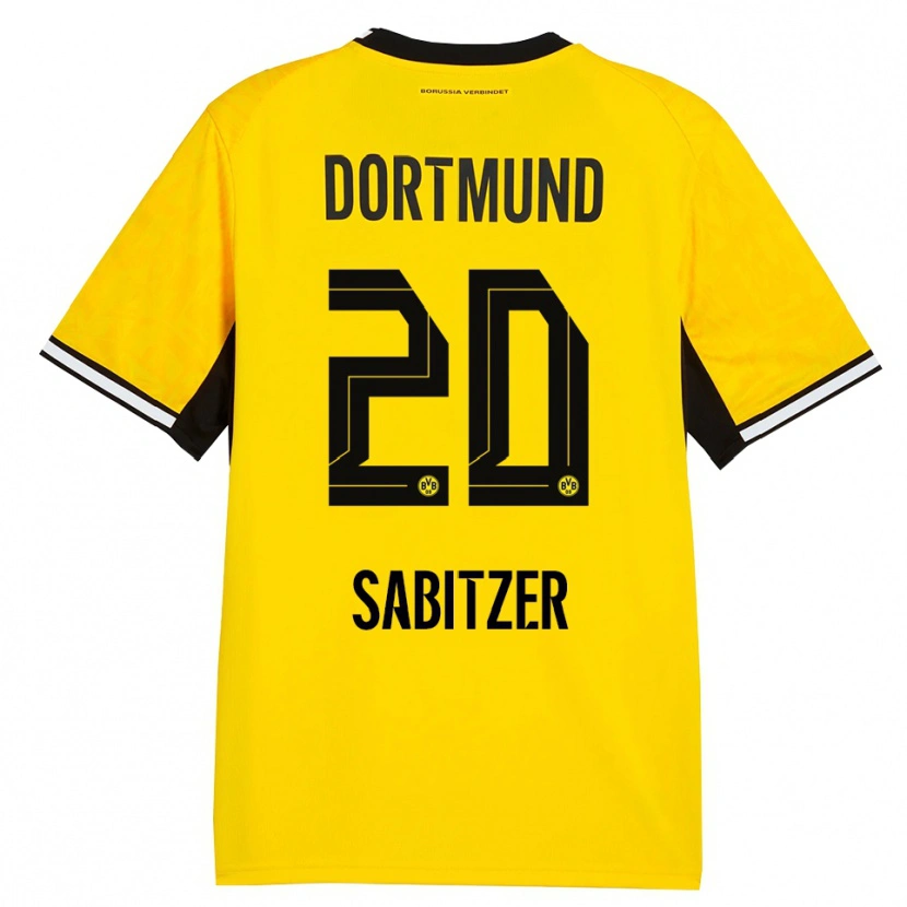 Danxen Mujer Camiseta Marcel Sabitzer #20 Amarillo Negro Blanco 1ª Equipación 2026/27 La Camisa
