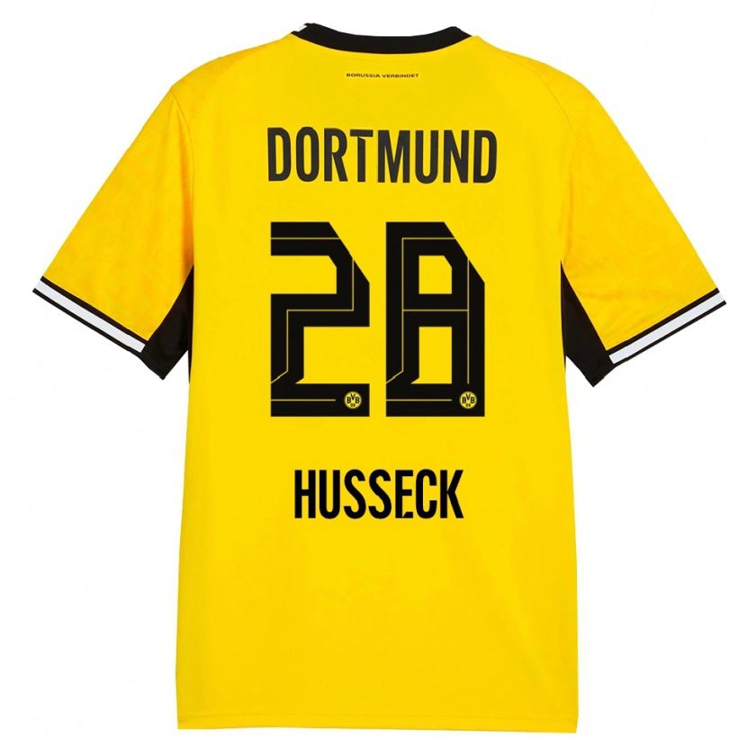 Danxen Mujer Camiseta Jonah Husseck #28 Amarillo Negro Blanco 1ª Equipación 2026/27 La Camisa
