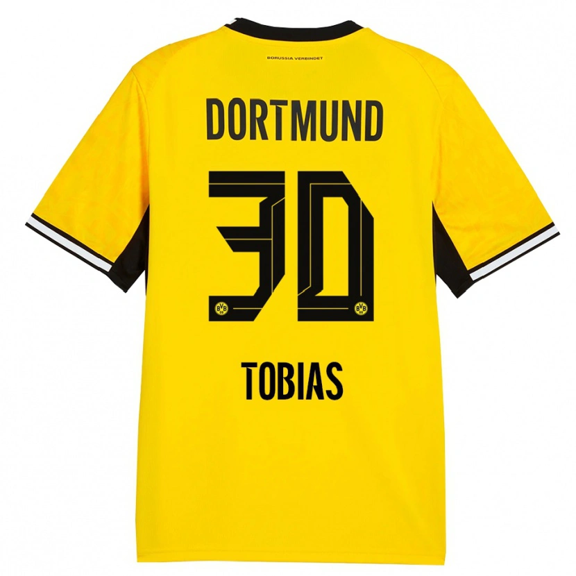 Danxen Mujer Camiseta Vogt Tobias #30 Amarillo Negro Blanco 1ª Equipación 2026/27 La Camisa