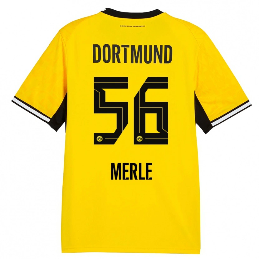 Danxen Mujer Camiseta Albers Merle #56 Amarillo Negro Blanco 1ª Equipación 2026/27 La Camisa