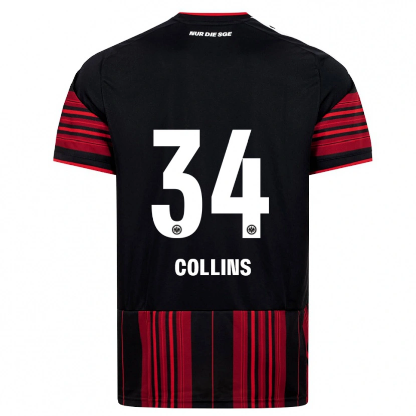 Danxen Mujer Camiseta Nnamdi Collins #34 Negro Rojo Blanco 1ª Equipación 2026/27 La Camisa