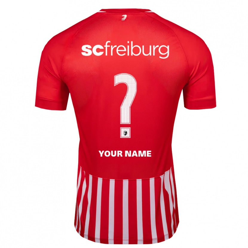 Danxen Mujer Camiseta Su Nombre #0 Rojo Blanco Negro 1ª Equipación 2026/27 La Camisa