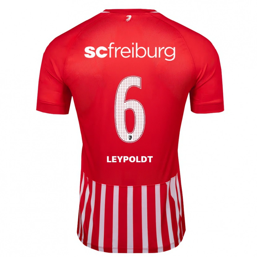 Danxen Mujer Camiseta Joona Leypoldt #6 Rojo Blanco Negro 1ª Equipación 2026/27 La Camisa