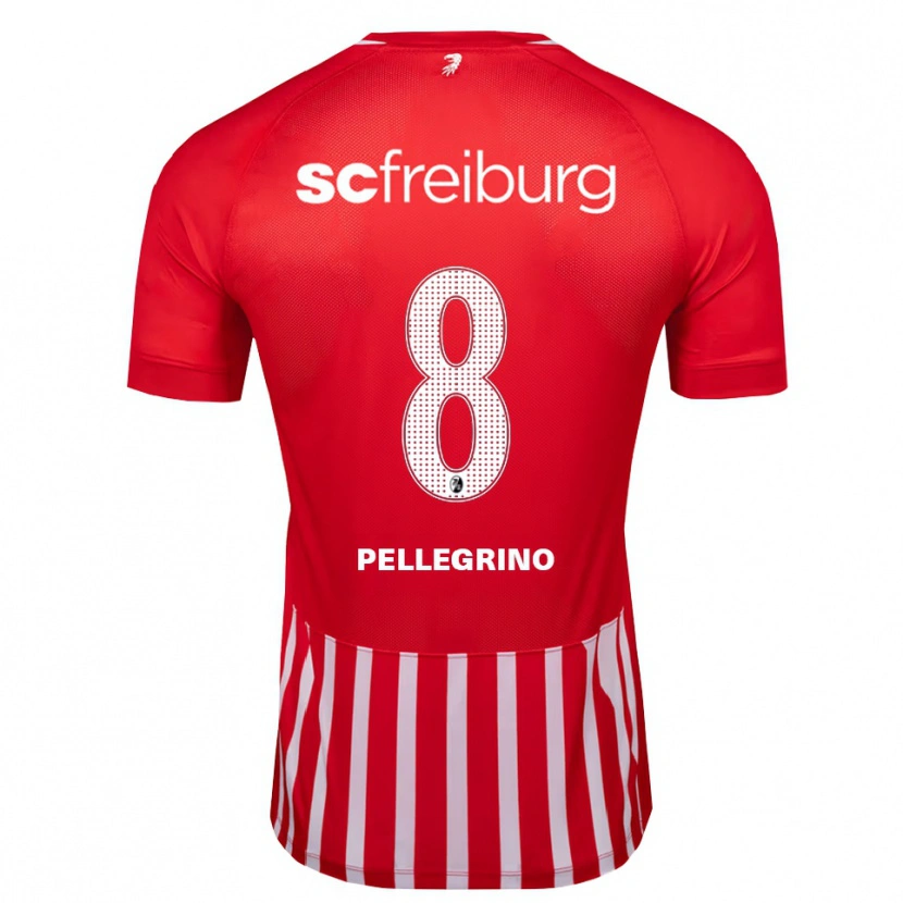 Danxen Mujer Camiseta Gabriel Pellegrino #8 Rojo Blanco Negro 1ª Equipación 2026/27 La Camisa