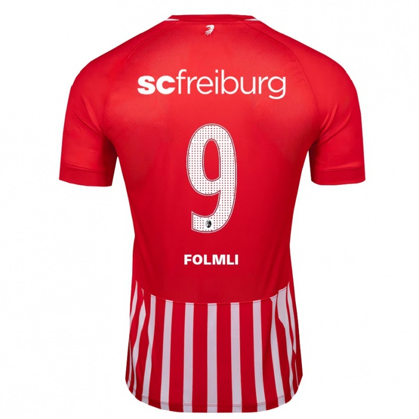 Danxen Mujer Camiseta Svenja Fölmli #9 Rojo Blanco Negro 1ª Equipación 2026/27 La Camisa