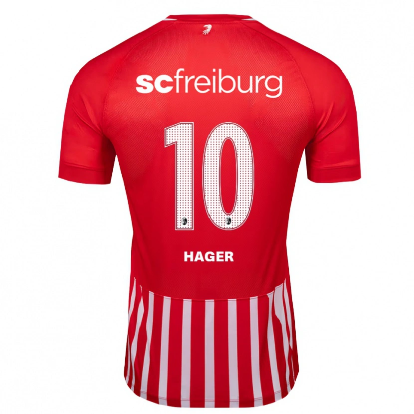 Danxen Mujer Camiseta Marc Hager #10 Rojo Blanco Negro 1ª Equipación 2026/27 La Camisa