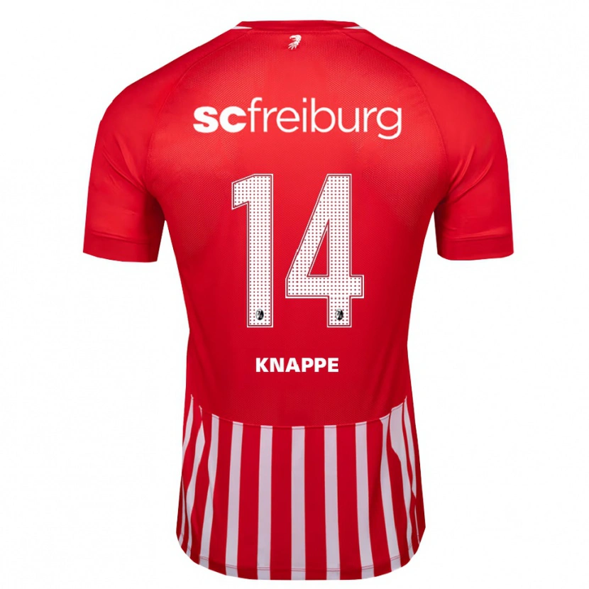 Danxen Mujer Camiseta Davino Knappe #14 Rojo Blanco Negro 1ª Equipación 2026/27 La Camisa