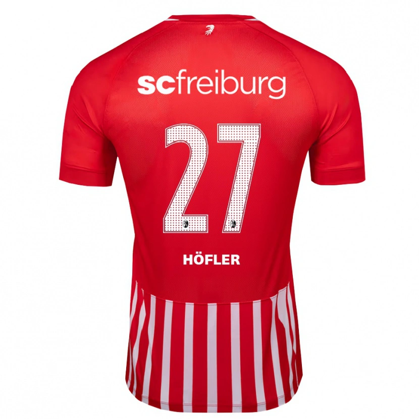 Danxen Mujer Camiseta Nicolas Höfler #27 Rojo Blanco Negro 1ª Equipación 2026/27 La Camisa
