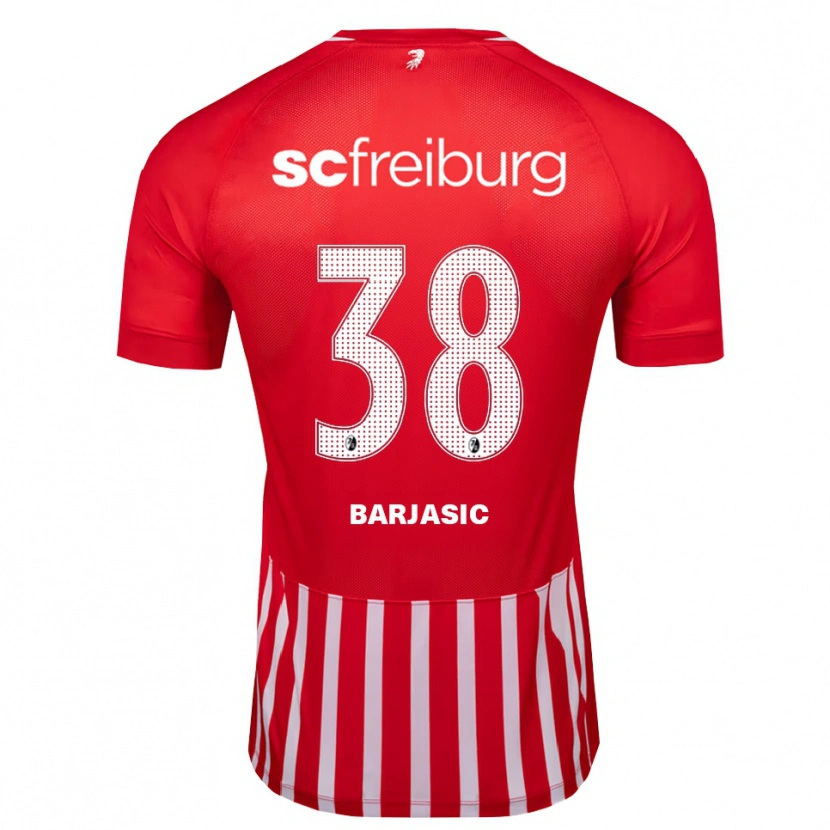 Danxen Mujer Camiseta Josip Barjasic #38 Rojo Blanco Negro 1ª Equipación 2026/27 La Camisa