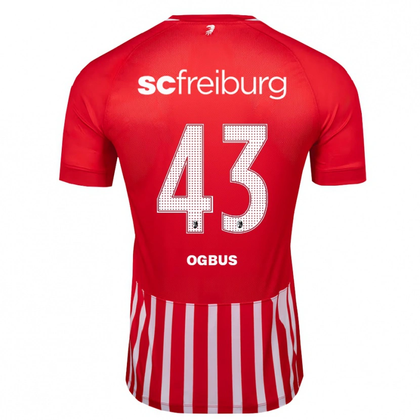 Danxen Mujer Camiseta Bruno Ogbus #43 Rojo Blanco Negro 1ª Equipación 2026/27 La Camisa