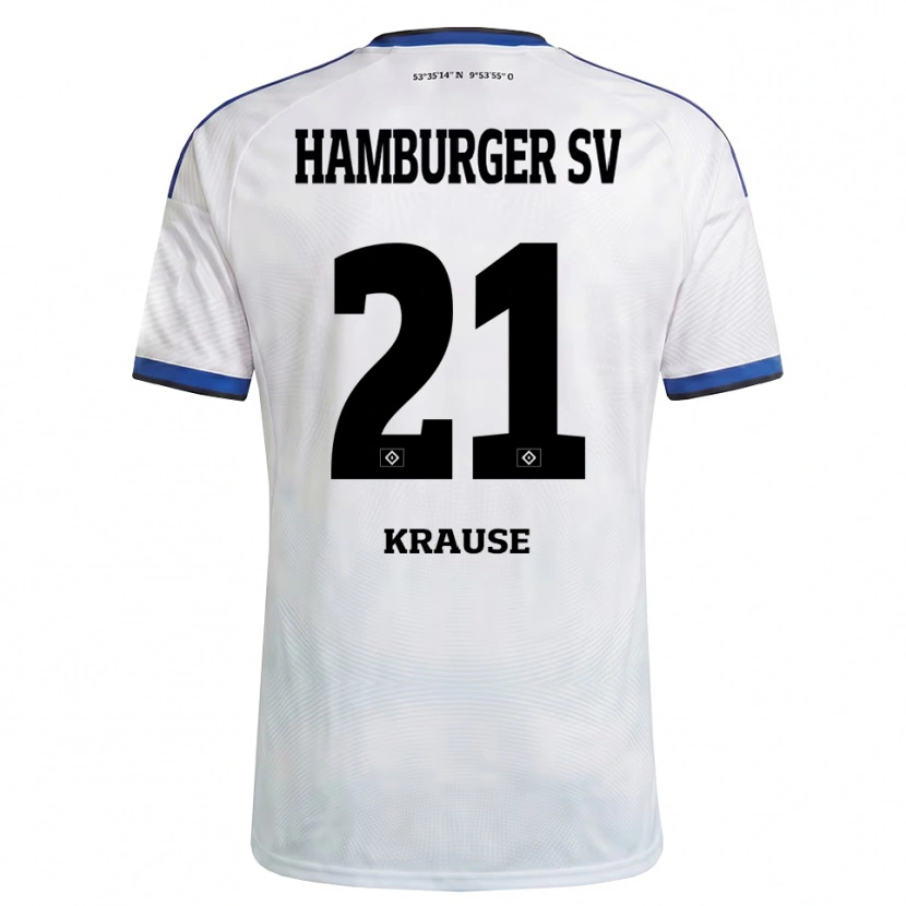 Danxen Mujer Camiseta Fiete Krause #21 Blanco Negro Azul 1ª Equipación 2026/27 La Camisa