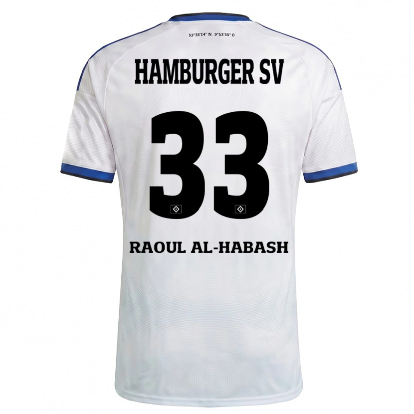 Danxen Mujer Camiseta Luca Raoul Al-Habash #33 Blanco Negro Azul 1ª Equipación 2026/27 La Camisa