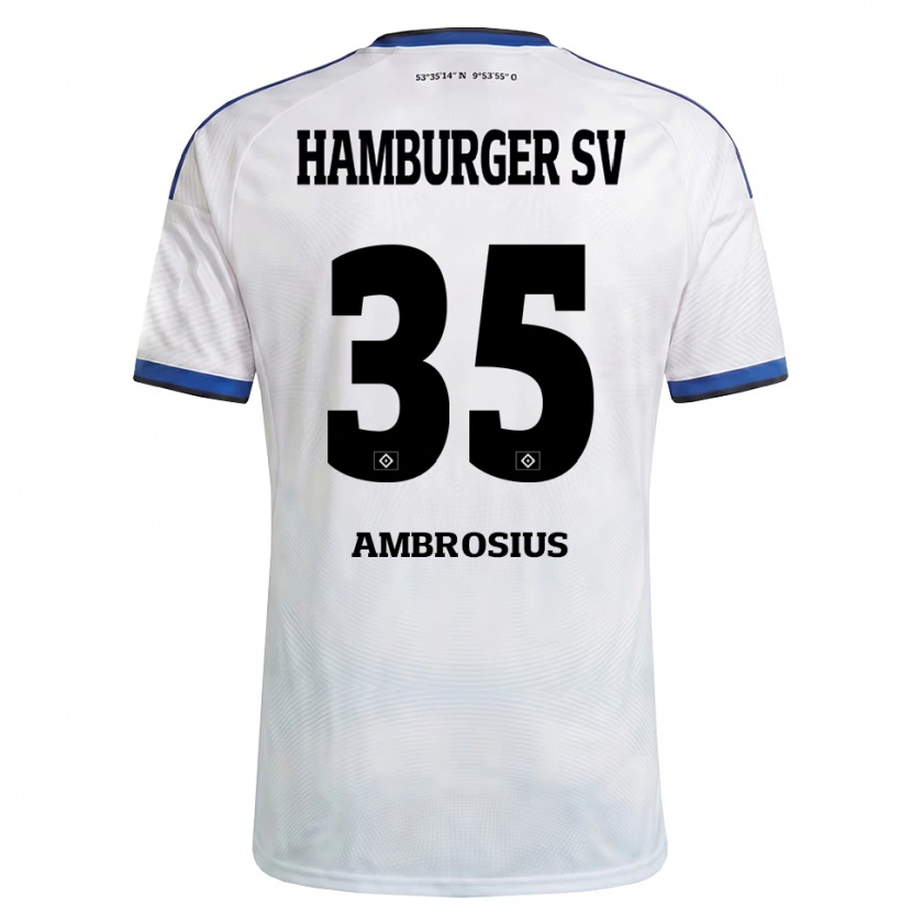 Danxen Mujer Camiseta Stephan Ambrosius #35 Blanco Negro Azul 1ª Equipación 2026/27 La Camisa