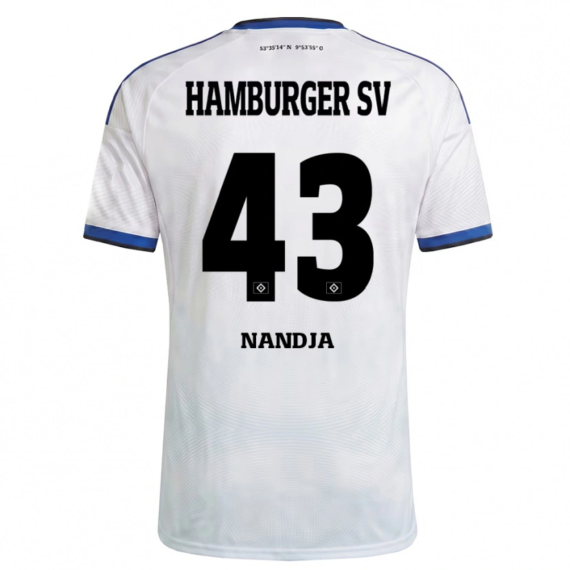 Danxen Mujer Camiseta Shafiq Nandja #43 Blanco Negro Azul 1ª Equipación 2026/27 La Camisa