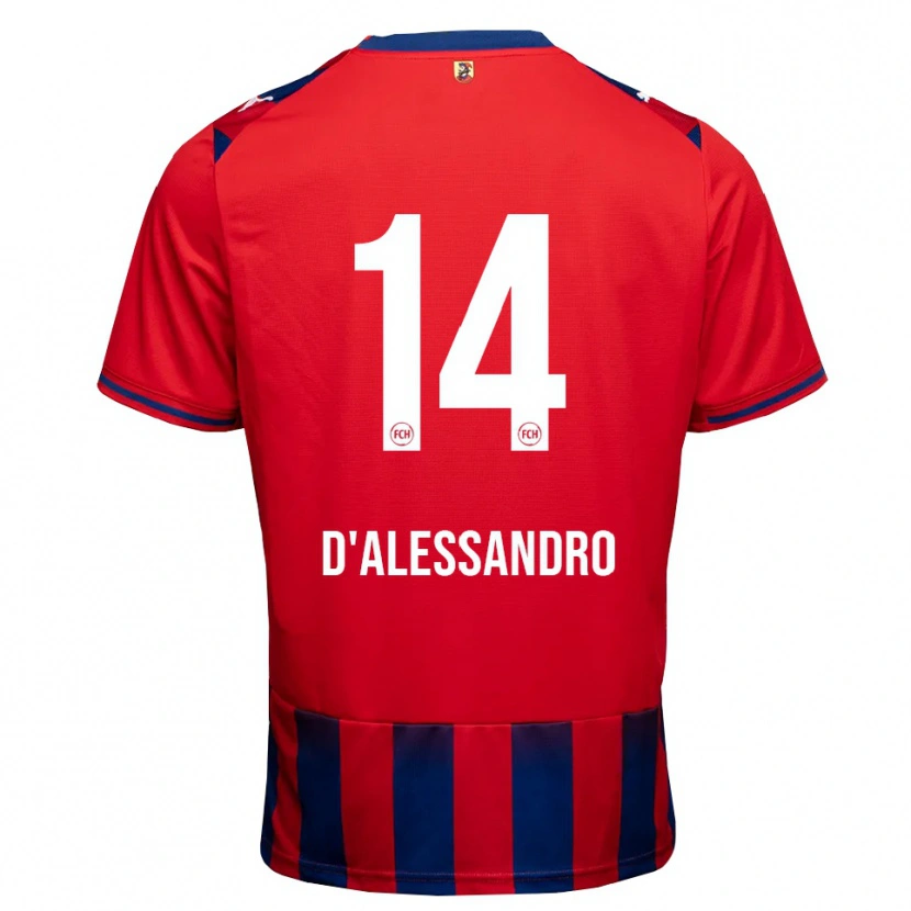 Danxen Mujer Camiseta Aldo D'alessandro #14 Azul Real Blanco Rojo 1ª Equipación 2026/27 La Camisa