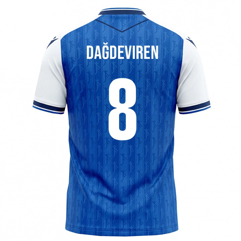 Danxen Mujer Camiseta Diren Dağdeviren #8 Azul Real Blanco 1ª Equipación 2026/27 La Camisa