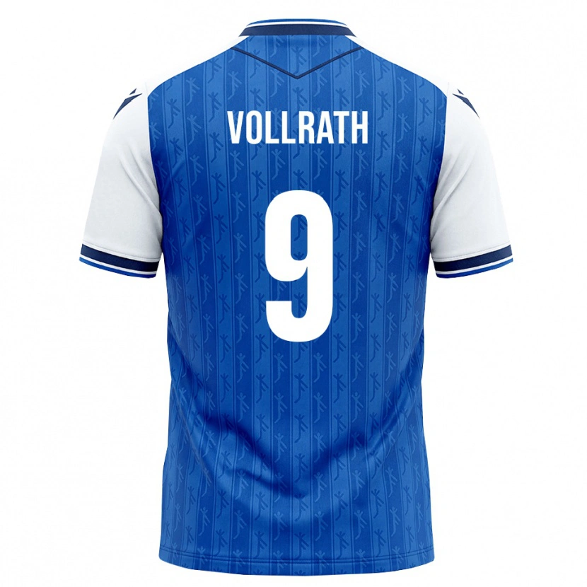 Danxen Mujer Camiseta Lucas Vollrath #9 Azul Real Blanco 1ª Equipación 2026/27 La Camisa