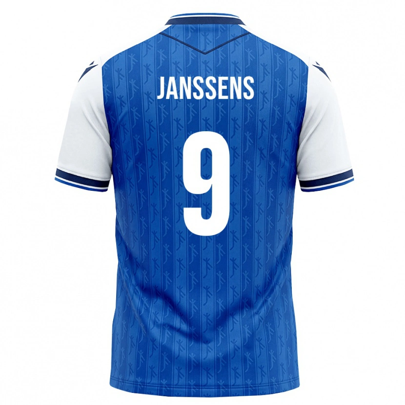 Danxen Mujer Camiseta Jill Janssens #9 Azul Real Blanco 1ª Equipación 2026/27 La Camisa