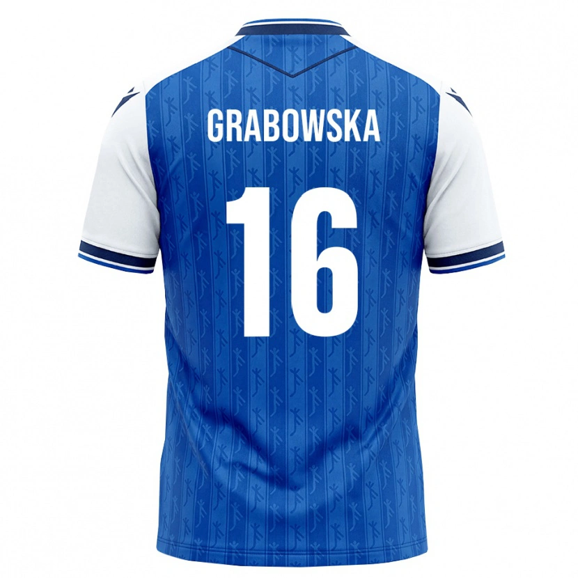 Danxen Mujer Camiseta Dominika Grabowska #16 Azul Real Blanco 1ª Equipación 2026/27 La Camisa