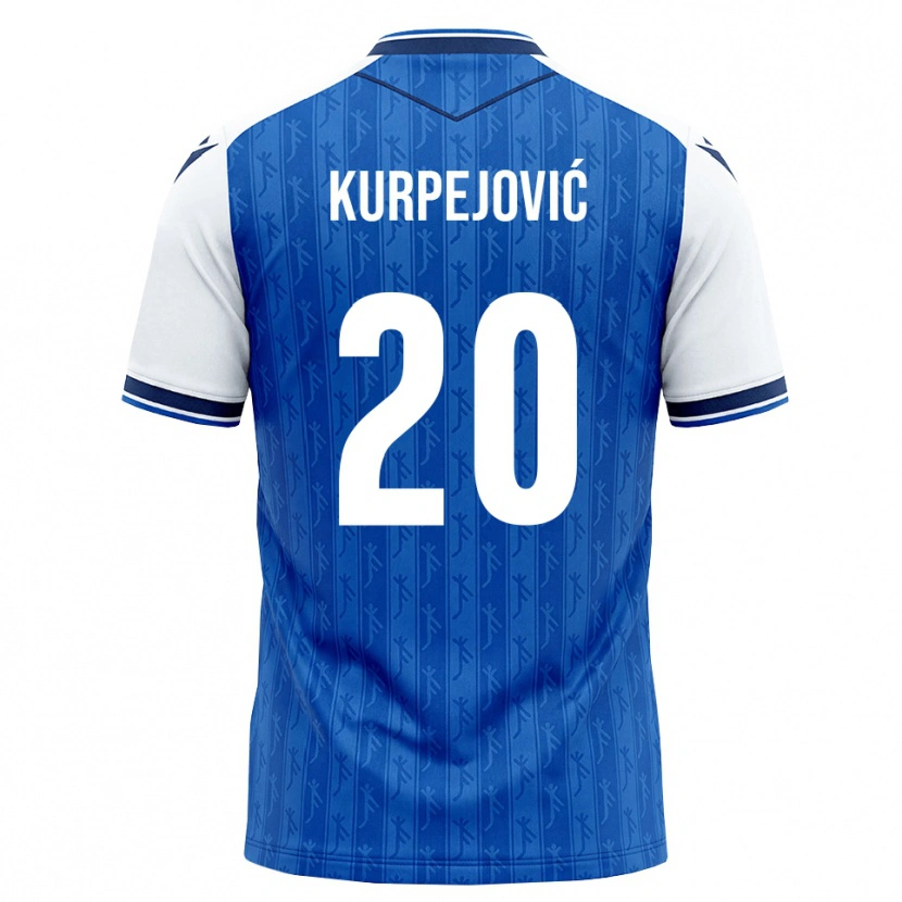 Danxen Mujer Camiseta Albin Kurpejović #20 Azul Real Blanco 1ª Equipación 2026/27 La Camisa
