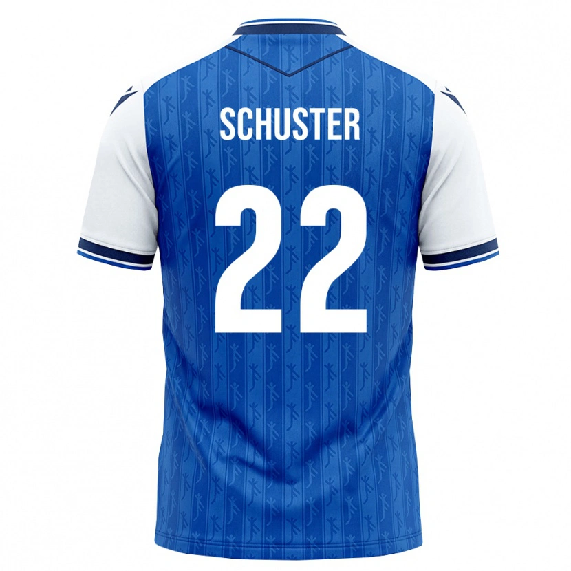 Danxen Mujer Camiseta Julian Schuster #22 Azul Real Blanco 1ª Equipación 2026/27 La Camisa