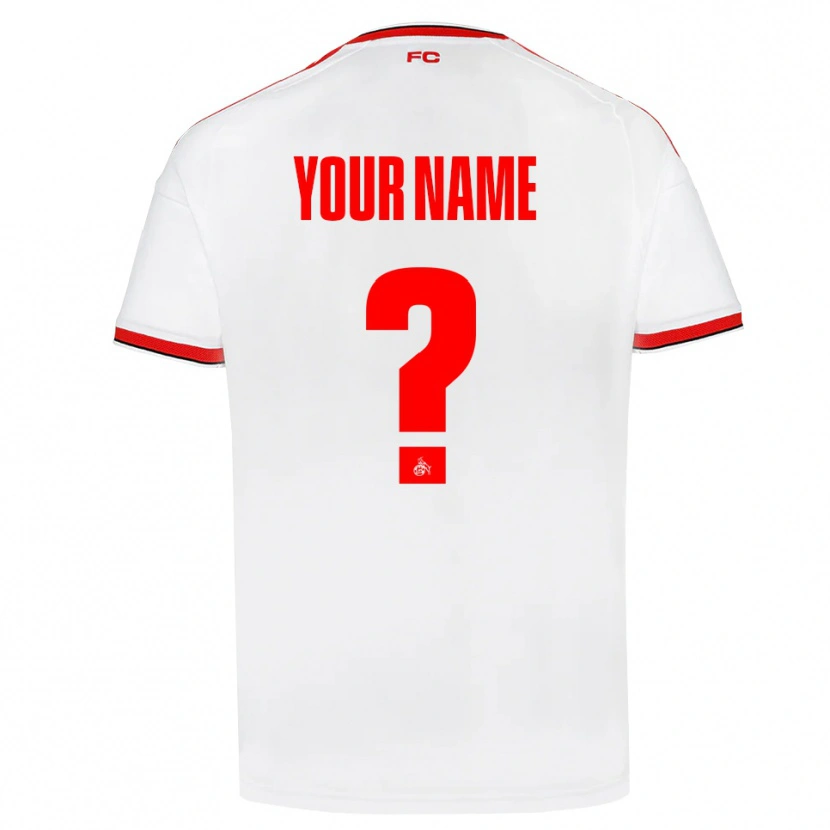 Danxen Mujer Camiseta Su Nombre #0 Blanco Rojo Negro 1ª Equipación 2026/27 La Camisa