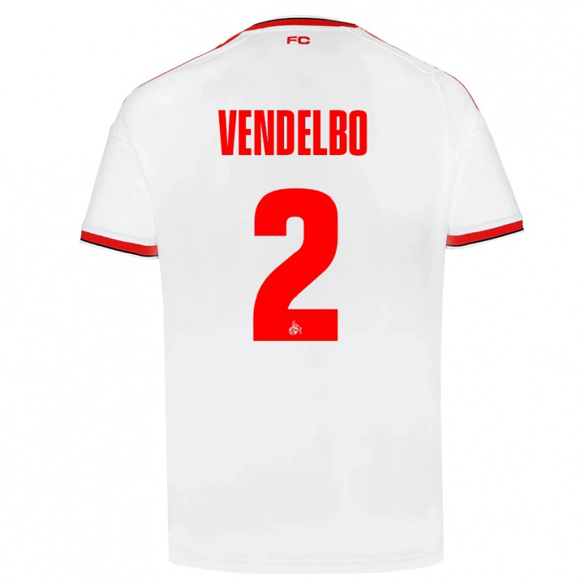 Danxen Mujer Camiseta Sofie Vendelbo #2 Blanco Rojo Negro 1ª Equipación 2026/27 La Camisa