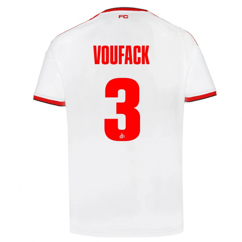 Danxen Mujer Camiseta Lionel Voufack #3 Blanco Rojo Negro 1ª Equipación 2026/27 La Camisa