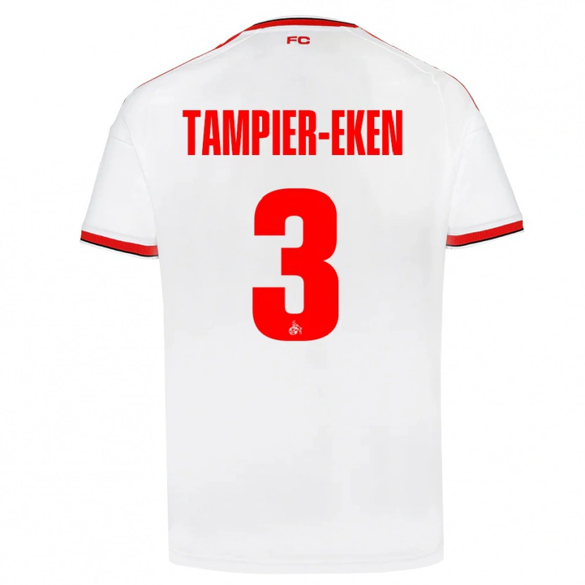 Danxen Mujer Camiseta Pierre Tampier-Eken #3 Blanco Rojo Negro 1ª Equipación 2026/27 La Camisa
