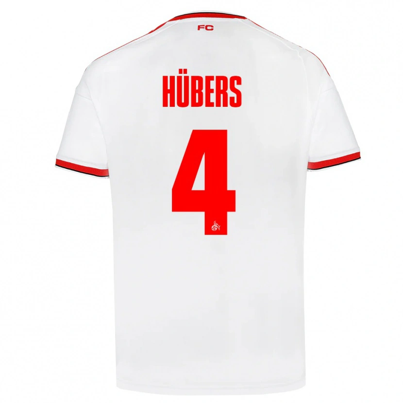 Danxen Mujer Camiseta Timo Hübers #4 Blanco Rojo Negro 1ª Equipación 2026/27 La Camisa