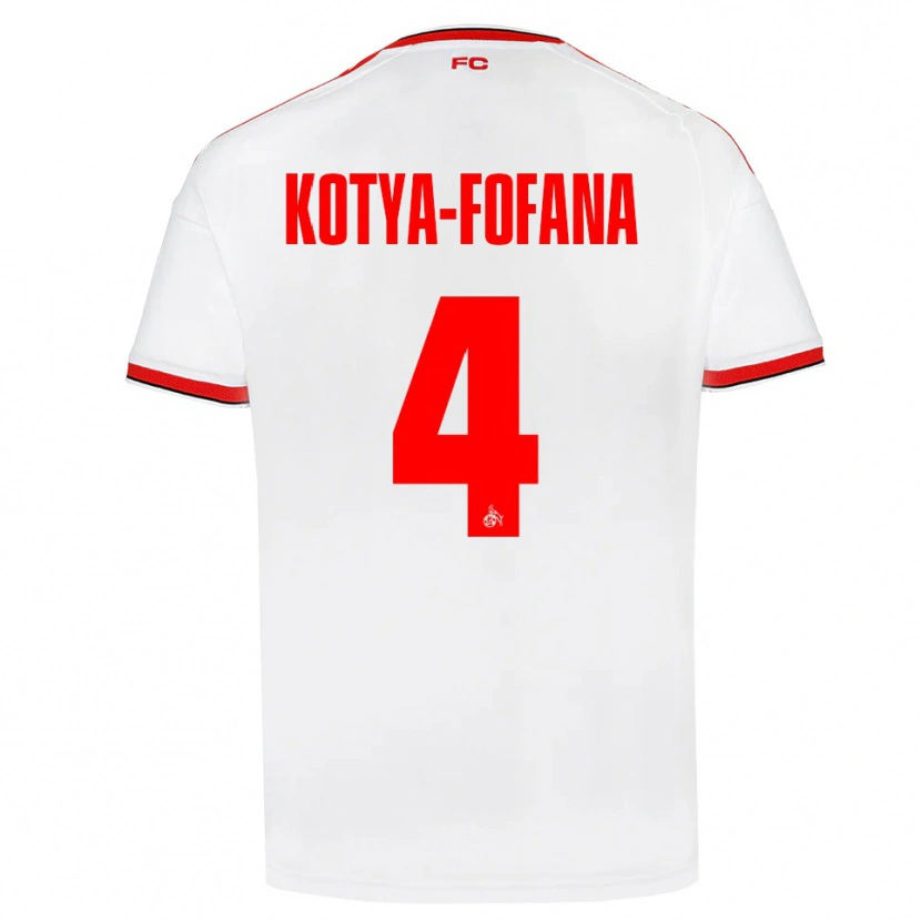 Danxen Mujer Camiseta Assad Kotya-Fofana #4 Blanco Rojo Negro 1ª Equipación 2026/27 La Camisa