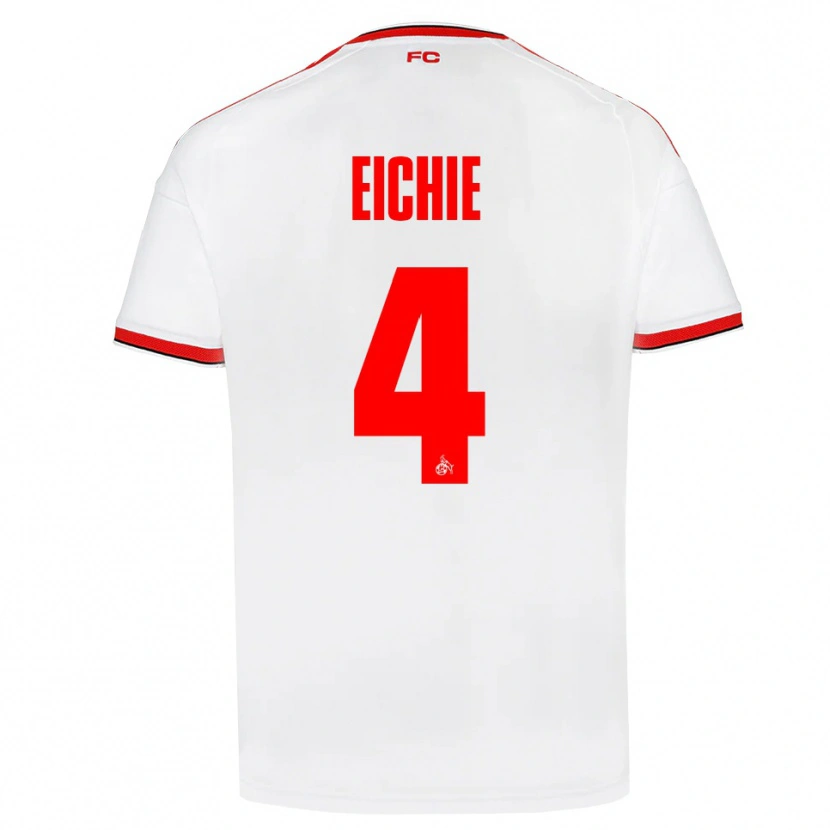 Danxen Mujer Camiseta David Eichie #4 Blanco Rojo Negro 1ª Equipación 2026/27 La Camisa