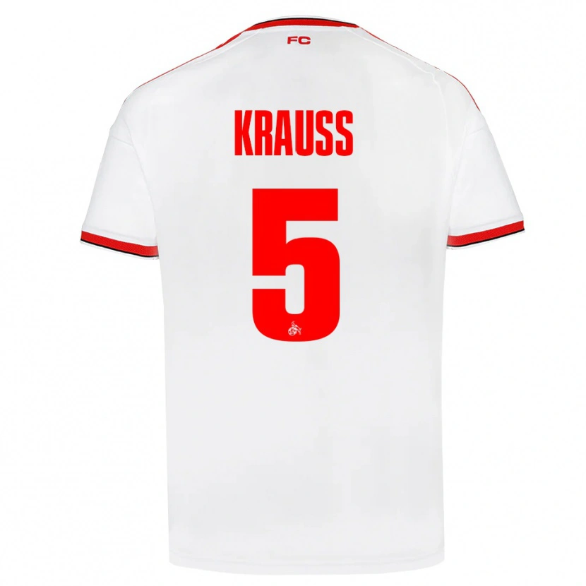 Danxen Mujer Camiseta Tom Krauß #5 Blanco Rojo Negro 1ª Equipación 2026/27 La Camisa