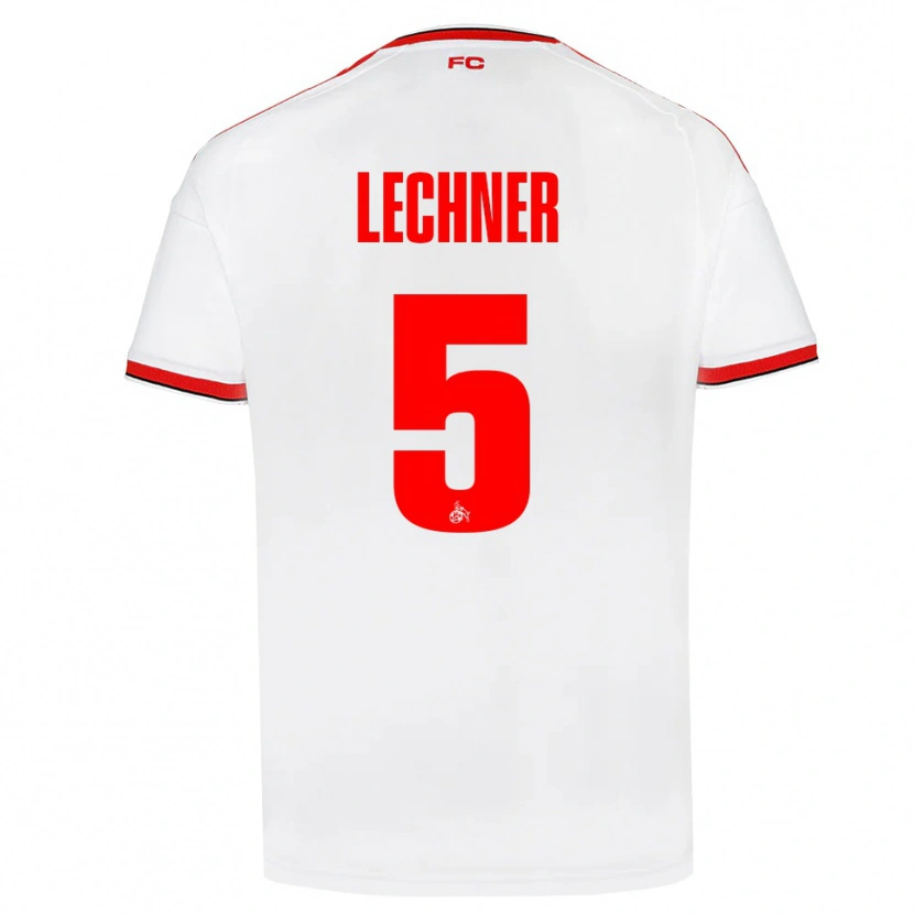 Danxen Mujer Camiseta Luca Lechner #5 Blanco Rojo Negro 1ª Equipación 2026/27 La Camisa
