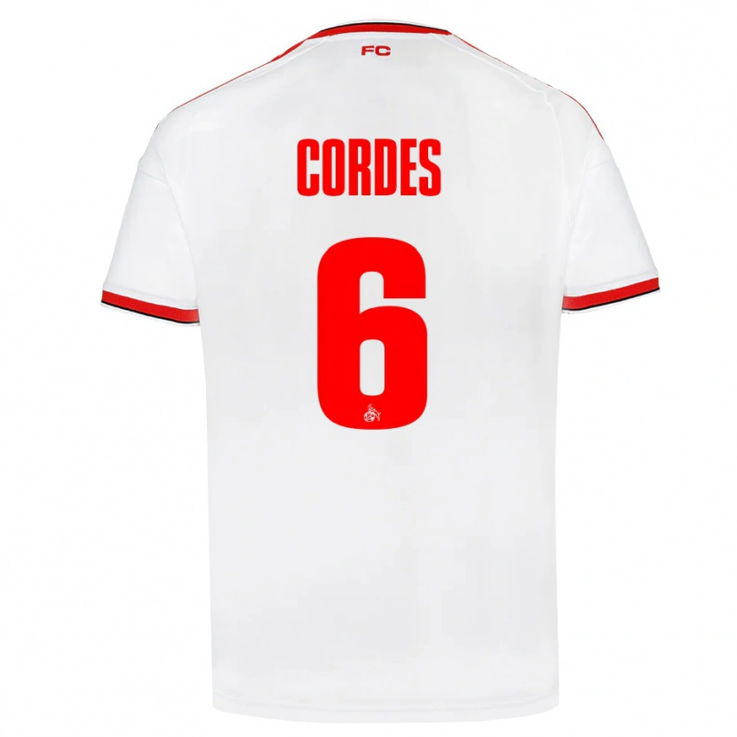 Danxen Mujer Camiseta Lotta Cordes #6 Blanco Rojo Negro 1ª Equipación 2026/27 La Camisa
