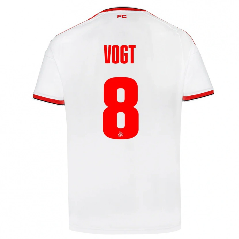 Danxen Mujer Camiseta Laura Vogt #8 Blanco Rojo Negro 1ª Equipación 2026/27 La Camisa