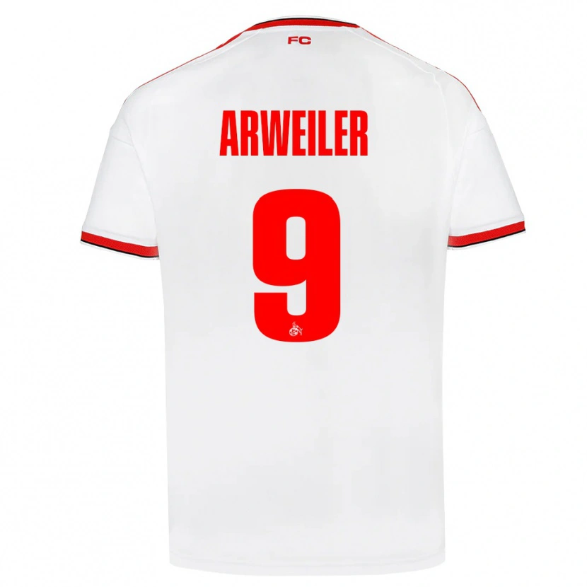 Danxen Mujer Camiseta Jonas Arweiler #9 Blanco Rojo Negro 1ª Equipación 2026/27 La Camisa